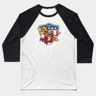 WW2 Flying Tigers Patch Baseball T-Shirt